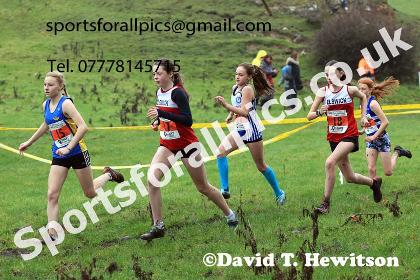 Girls under-13s 2023 NECAA Cross Country Relays, Thornley Hall Farm, Peterlee, County Durham. Photo: David T. Hewitson/Sports for All Pics